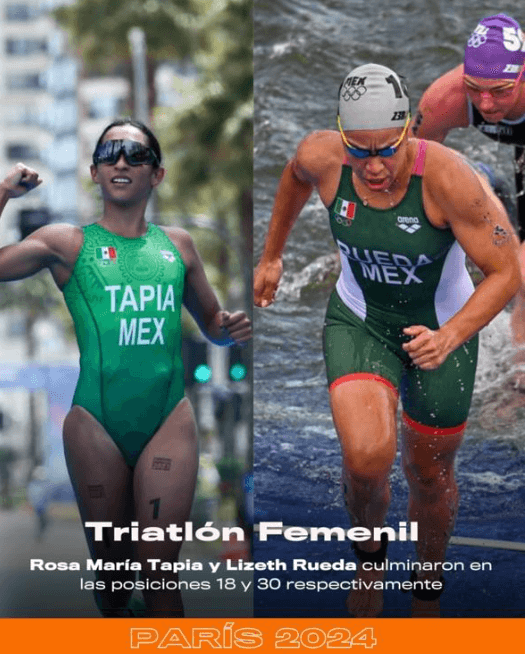 runpedia_Lizeth Rueda y Rosa María Tapia Orgullo mexicano en el triatlón de París 2024.